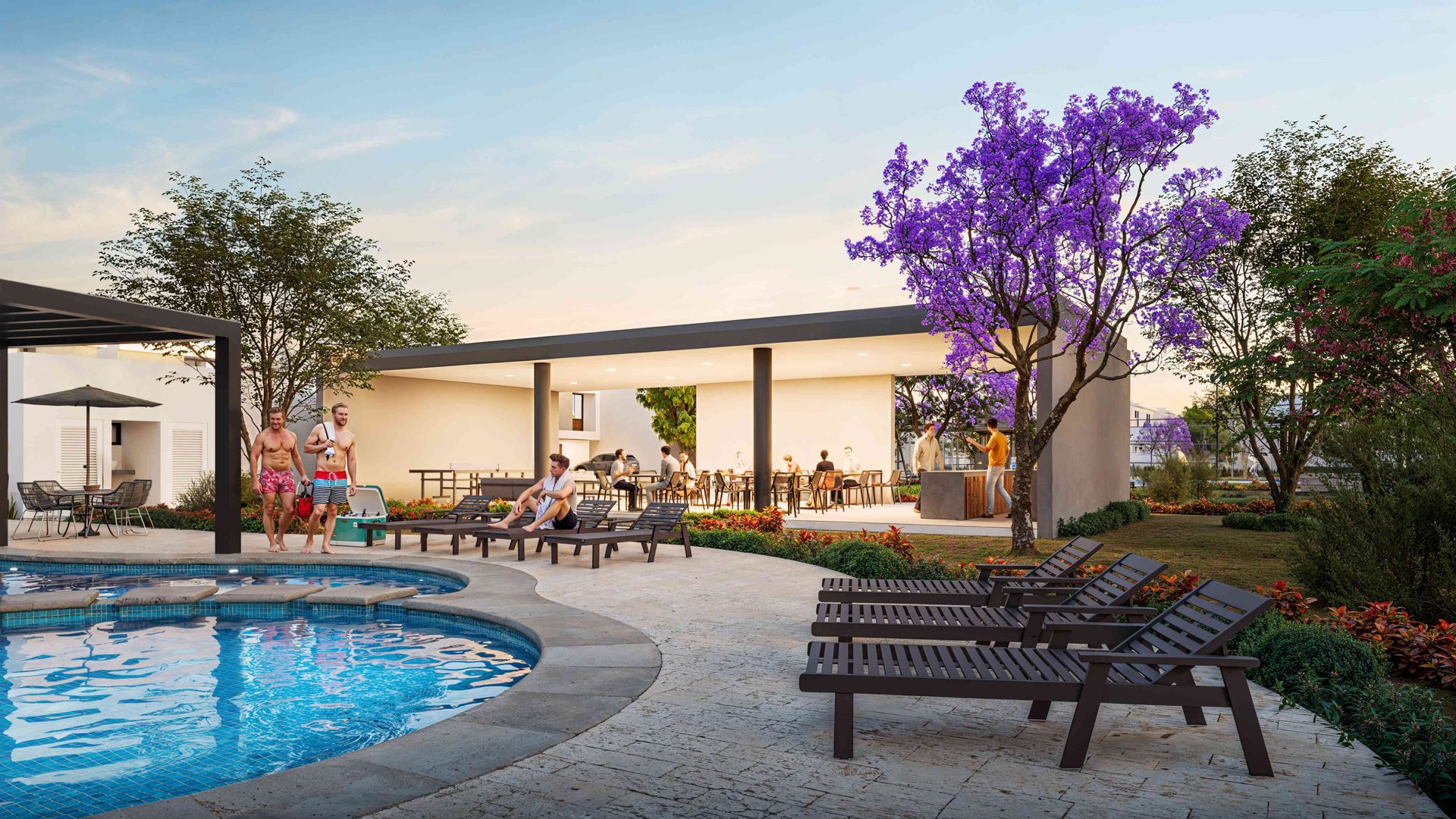 Casa club y alberca Privada Arbaleno
